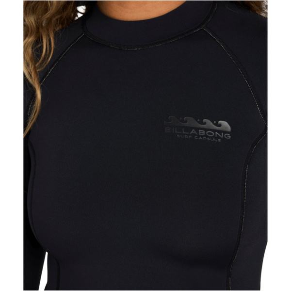 2026 Billabong Womens Spring Fever 2mm Long Sleeve Springsuit Wetsuit ABJW400137 - Black Pebble